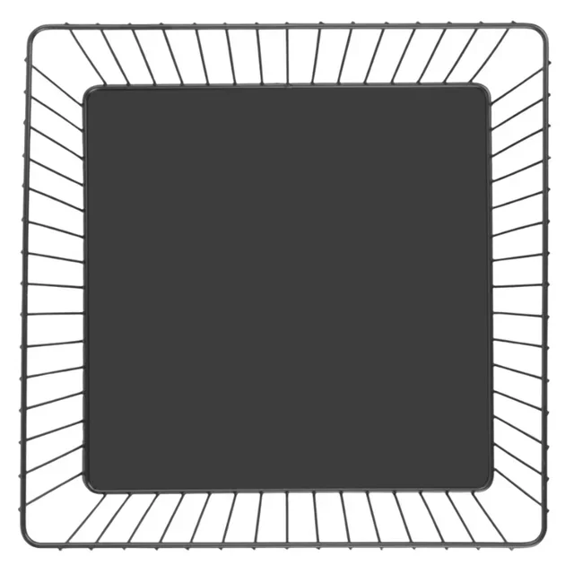 Square Metal Serving Basket - Black - 28 x 28 x 10 cm