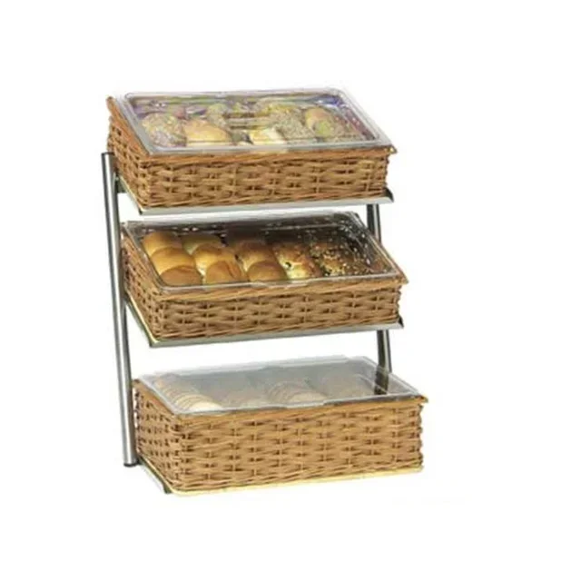 Carrello di Servizio 3 Livelli Formato Gastronorm 1/1 - Larghezza 62 cm Profondità 33,5 cm