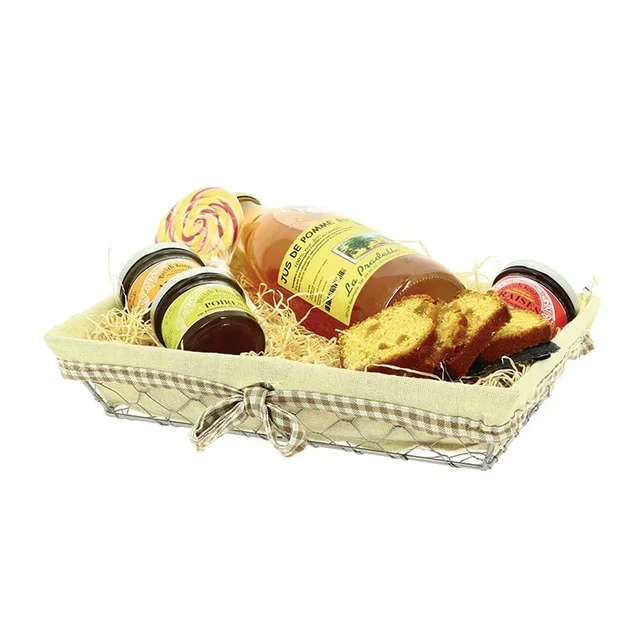 Panier de Rangement Métallique Tissé Bocage Forme Rectangulaire - 33 x 23 cm