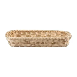 Cesto Rettangolare Portaposate Rattan e Polipropilene 270 x 100 mm