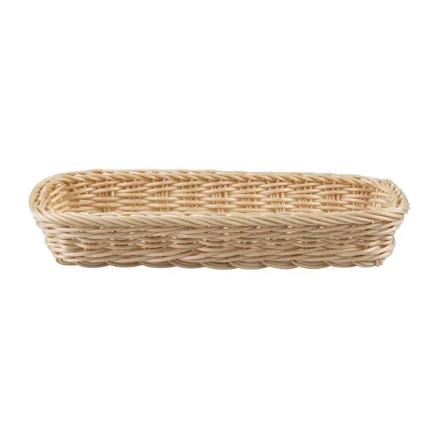 Cesto Rettangolare Portaposate Rattan e Polipropilene 270 x 100 mm