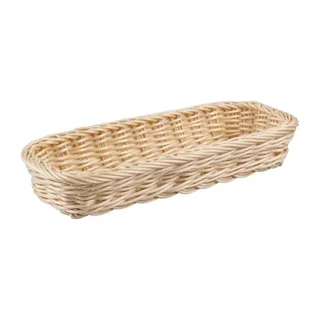 Cesto Rettangolare Portaposate Rattan e Polipropilene 270 x 100 mm