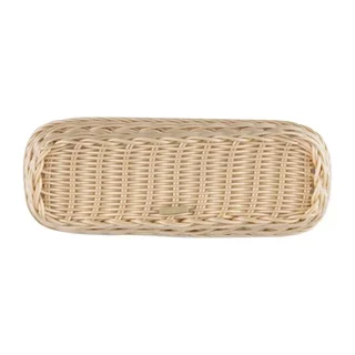 Cesto Rettangolare Portaposate Rattan e Polipropilene 270 x 100 mm