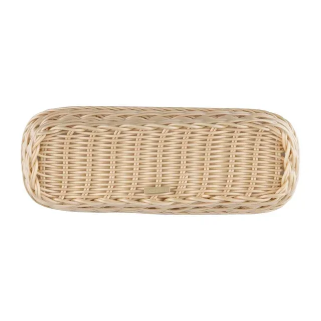 Cesto Rettangolare Portaposate Rattan e Polipropilene 270 x 100 mm
