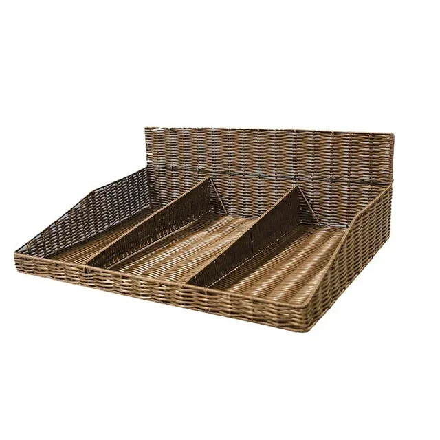 Panier de Rangement Tricase Chocolat avec Réglettes Modulables - L600 x P430 mm