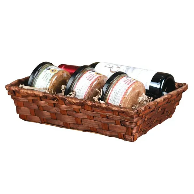 Rechteckiger Korb aus Naturbambus 280x200 mm - Braun