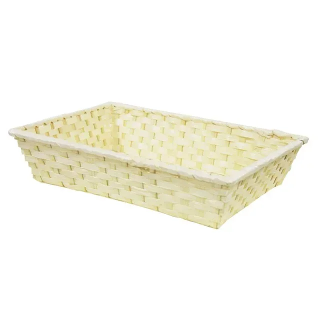 Cesta Rectangular de Bambú Natural 280x200mm