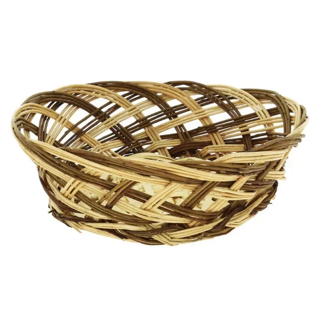 Cesto Rotondo in Vimini Marrone - Diametro 250 mm