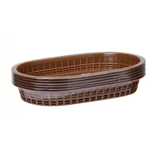Fast-Food Serving Basket - Brown Color - Pack of 6 Units