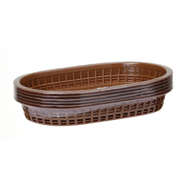 Fast-Food Serving Basket - Brown Color - Pack of 6 Units