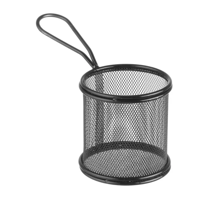 Mini Pommes-Korb Schwarz 90x90 mm - Quadratisch