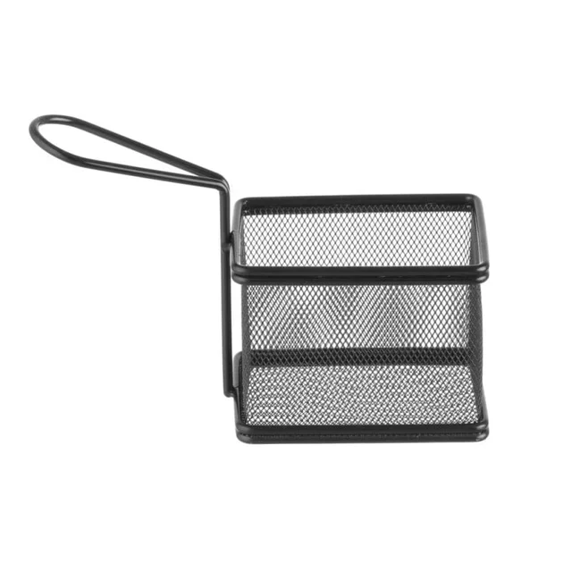 Schwarzer Mini-Pommes-Servierkorb - 100 x 80 mm