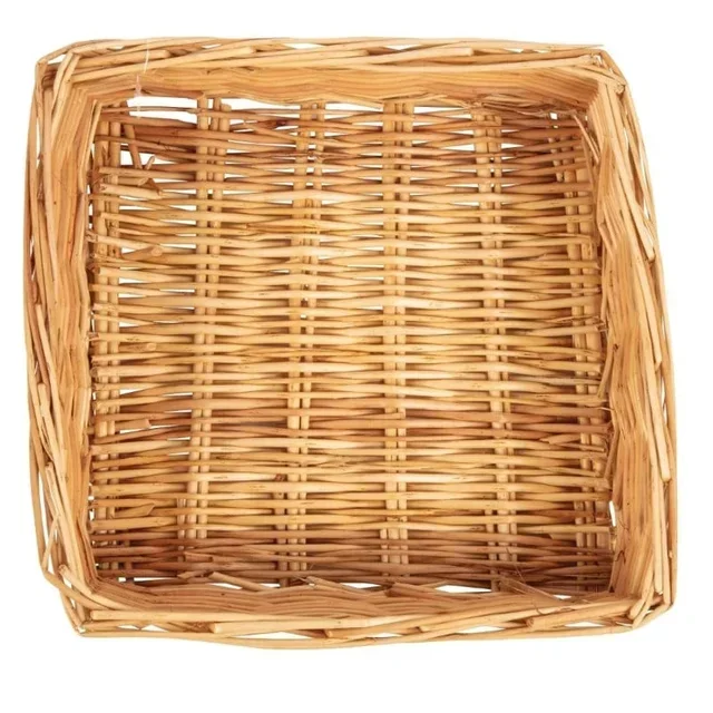 Square Woven Wicker Table Basket Natural