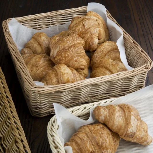 Square Woven Wicker Table Basket Natural