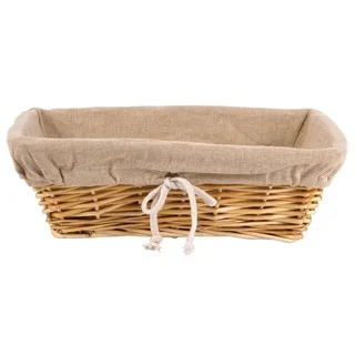 Rectangular Woven Natural Wicker Basket