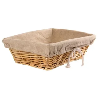 Rectangular Woven Natural Wicker Basket