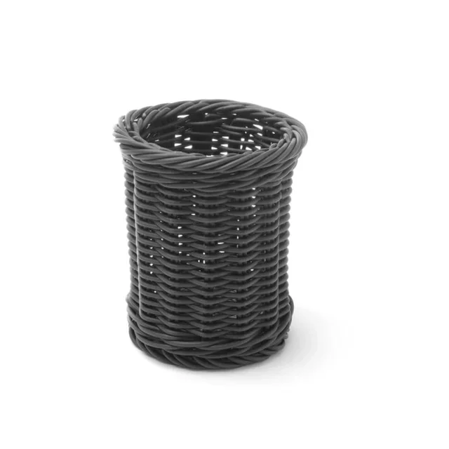 Round Cutlery Basket - Black Color