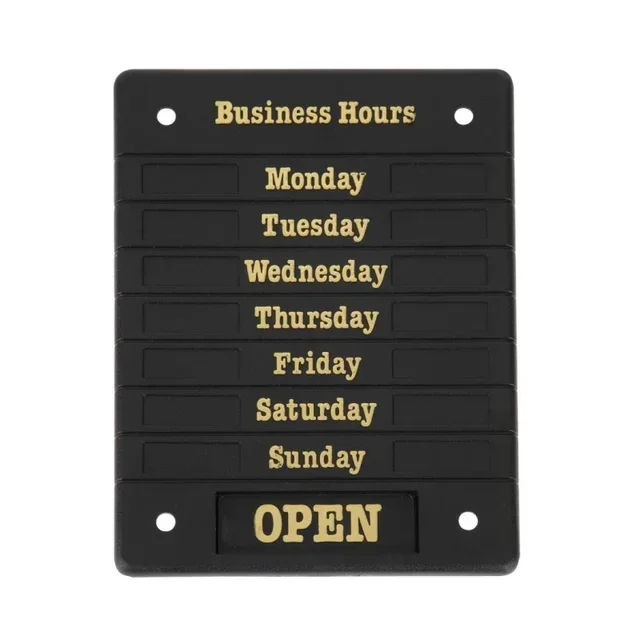 Opening Hours Display Panel