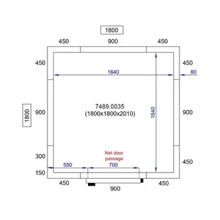 Painel Isolante Câmara Fria 1800x1800x2010 mm - Isolamento Frigorífico