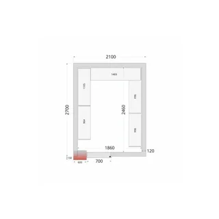 Panneau Isolant Chambre Froide - Dimensions 2100 x 2700 x 2200 mm