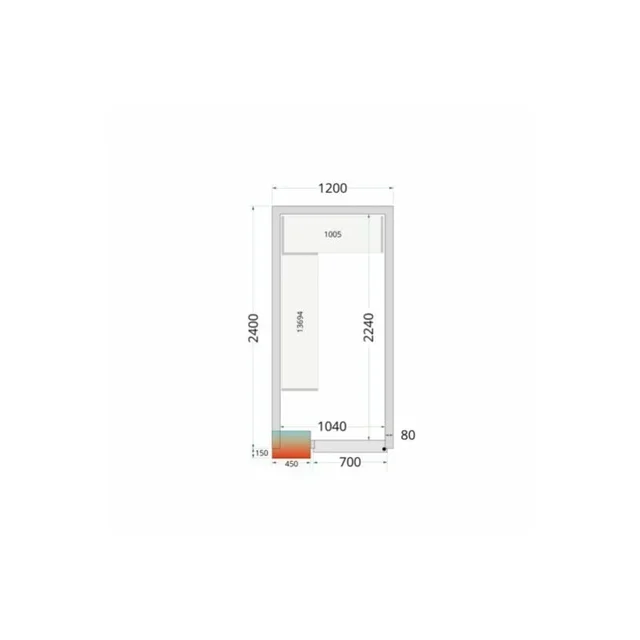 Panel Aislante Cámara Frigorífica 1200×2400×2120 mm