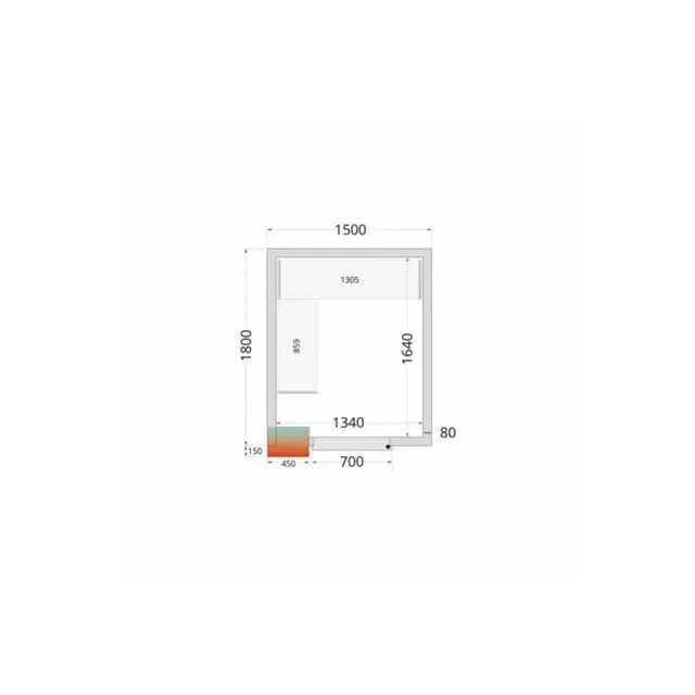 Panel Isotérmico Cámara Frigorífica - 1500 x 1800 x 2200 mm