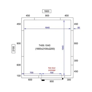 Kühlzellen-Isolierpaneel 1800x2100x2200 mm - Professionelle Kälteisolierung