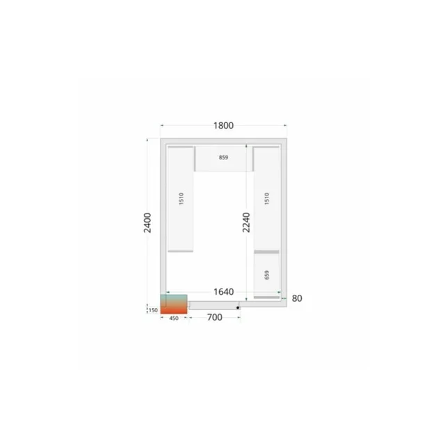 Cold Room Insulated Panel - 1800 x 2400 x 2200 mm