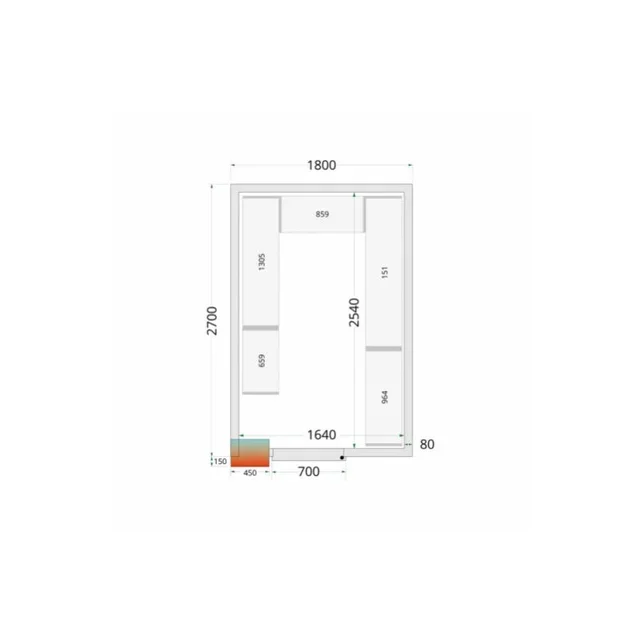 Cold Room Panel 1800x2700x2200 mm - Professional Insulation
