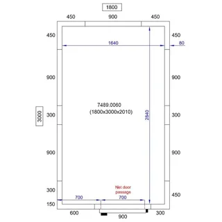 Cold Room Insulated Panel - 1800 x 3000 x 2010 mm