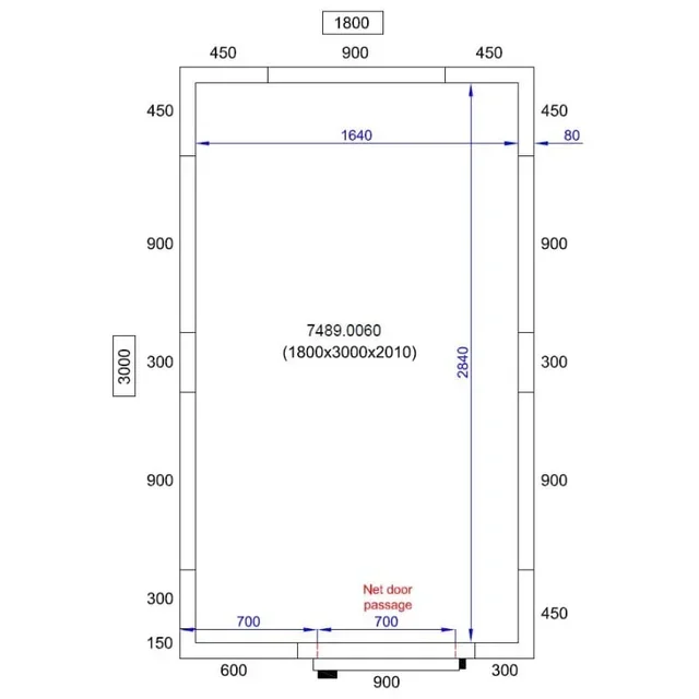 Panel Aislante de Cámara Frigorífica - 1800 x 3000 x 2010 mm
