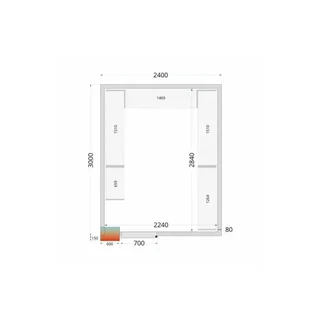 Panneau Isotherme Chambre Froide - Dimensions 2,4 x 3 x 2,12 m