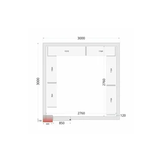 Panneau Isotherme Chambre Froide - 3000 x 3000 x 2200 mm