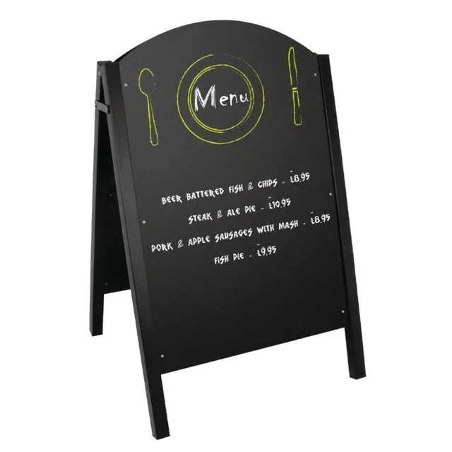 Black Metal Sidewalk Sign - 675 x 660 mm