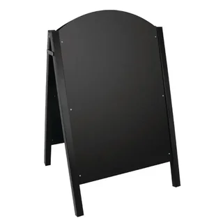 Schwarzes Metall-Trottoir-Schild - 675 x 660 mm