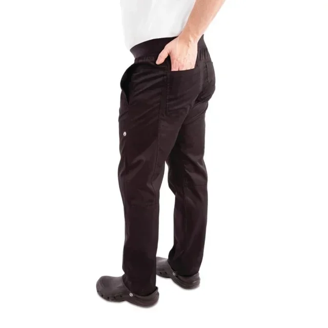 Pantalon Ajusté Homme Noir - Coupe Slim Fit - Taille Extra Large