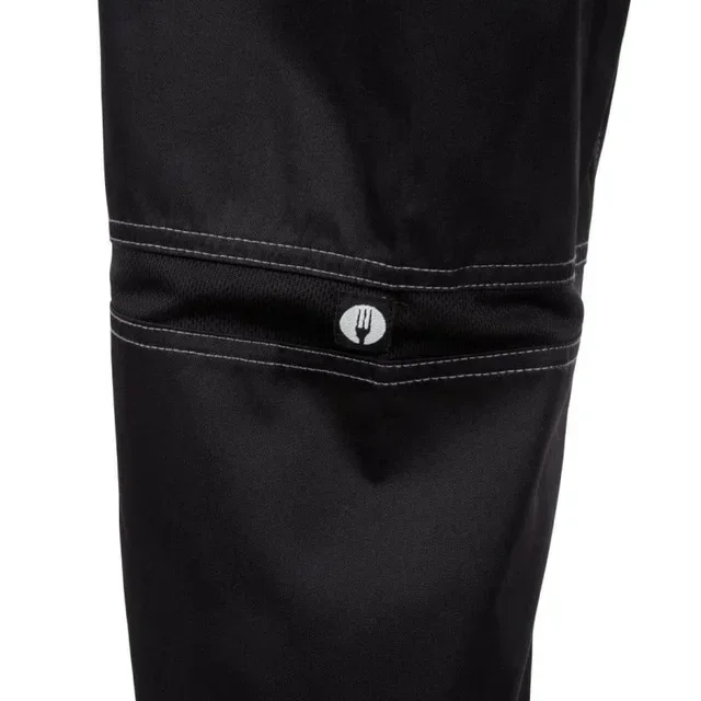 Black Baggy Fit Unisex Chef Pants - Size L