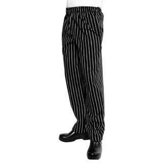 Pantalon Baggy Rayé Noir Blanc Mixte Cuisine Taille M