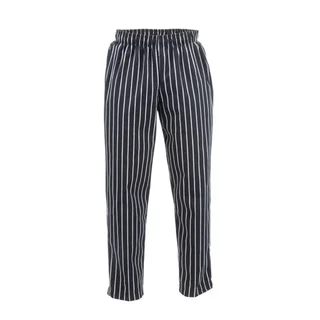 Pantalon Baggy Rayé Noir Blanc Mixte Cuisine Taille M