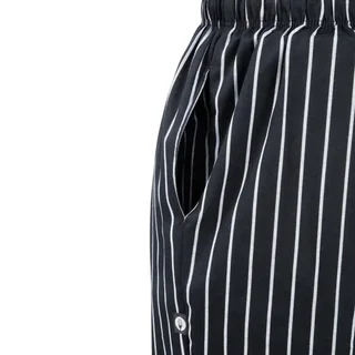 Pantalon Baggy Rayé Noir Blanc Mixte Cuisine Taille M