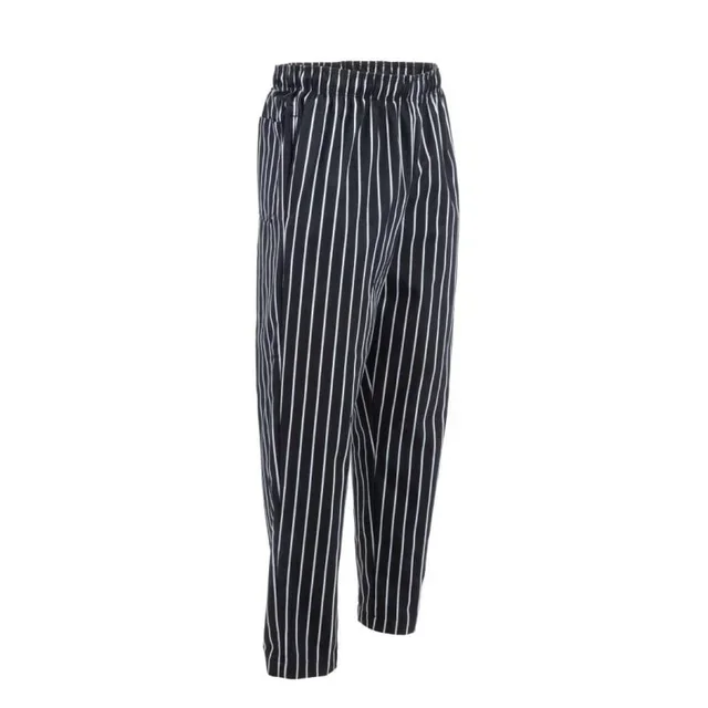 Pantalon Baggy Rayé Noir Blanc Mixte Cuisine Taille M