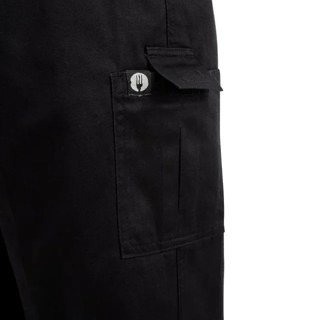 Pantalón Cargo de Cocina Negro Unisex Talla S