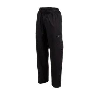 Pantalón Cargo Negro Unisex Profesional para Cocina - Tallas Grandes XXL