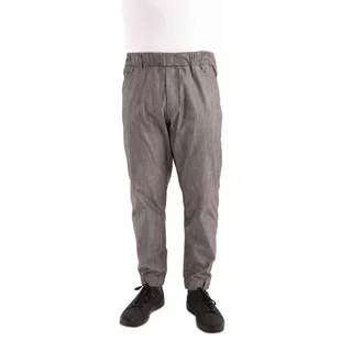 Calça Jogger Chef Cozinheiro Listras Pretas Brancas Finas - Tamanho M