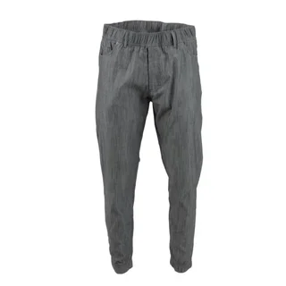 Calça Jogger Chef Cozinheiro Listras Pretas Brancas Finas - Tamanho M