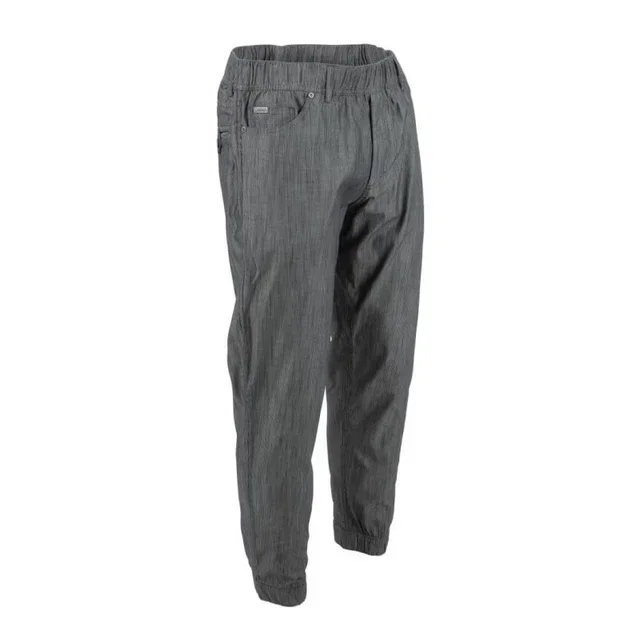 Calça Jogger Chef Cozinheiro Listras Pretas Brancas Finas - Tamanho M