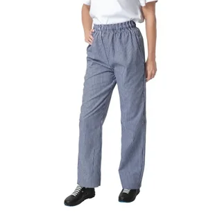 Pantaloni da Cucina Unisex Vegas Motivo Vichy Blu e Bianco - Taglia L