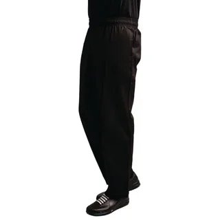 Pantaloni Chef Unisex Easyfit Nero Anti-Macchia Teflon - Taglia XL