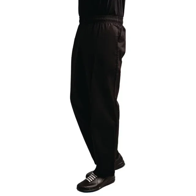 Pantaloni Chef Unisex Easyfit Nero Anti-Macchia Teflon - Taglia XL