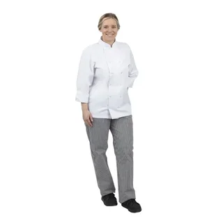Pantaloni da Cuoco Unisex Vegas Quadri Vichy Nero e Bianco Taglia L